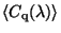 $\langle C_{\rm q}(\lambda) \rangle$