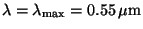 $\lambda=\lambda_{\max}=0.55\,{\mu}\rm {m}$