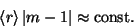 \begin{displaymath}
\langle r \rangle \, \vert m-1\vert \approx {\rm const.}
\end{displaymath}