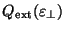 $Q_{\rm ext}(\varepsilon_{\bot})$