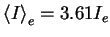 ${\langle I \rangle}_e=3.61I_e$