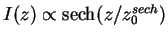 $I(z) \propto {\rm sech}(z/z_0^{sech})$