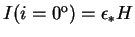 $I(i=0^{\rm o})=\epsilon_* H$