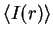 $\langle I(r) \rangle$